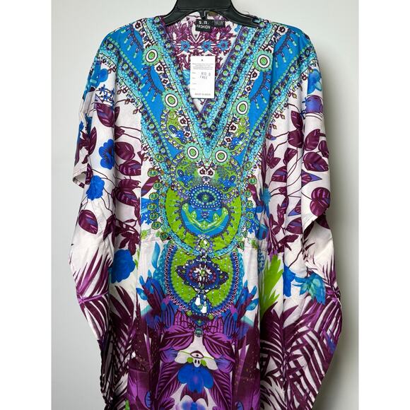 Kaftan Dresses for Women Beach Coverups, One Size Kaftans for Loungewear - Picture 1 of 4